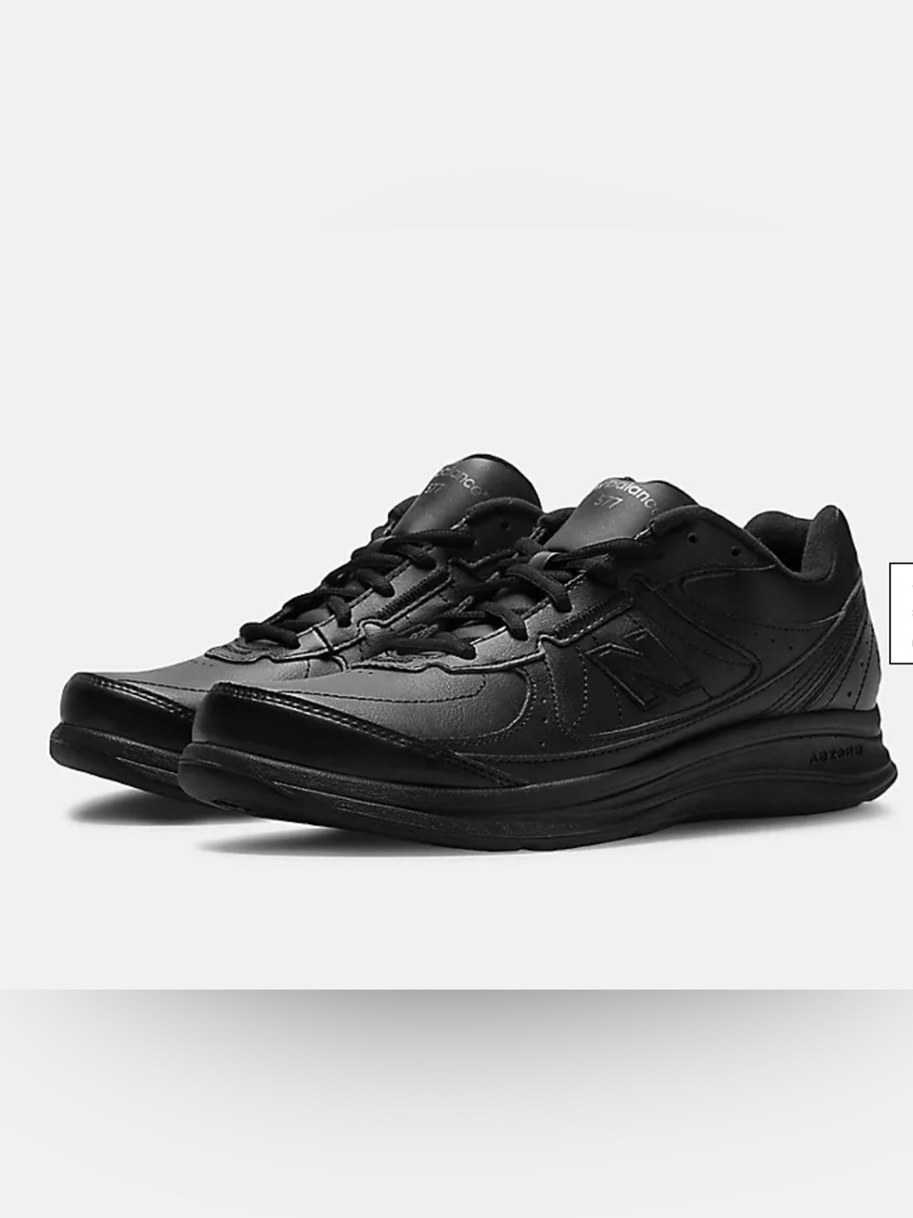 New 557v1 Balance Men's Black Leather Lace-Up Sneakers Size 12